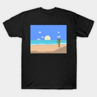 Beach - Pixel Art T-Shirt